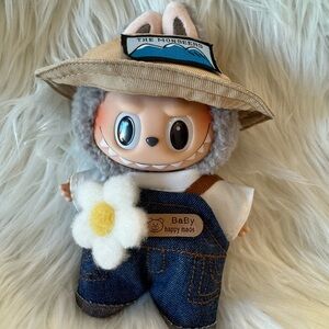 POP MART Labubu - Sesame Bean - Macaron Series w/ Fall In Wild Outfit Costume